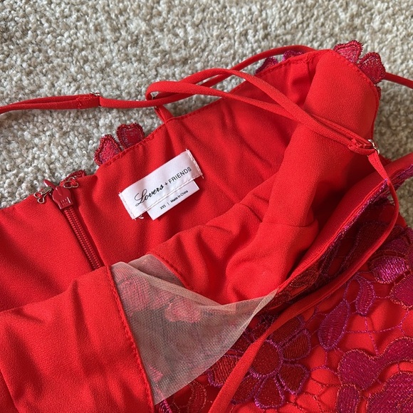 Lovers and Friends Tarron Gown in Magenta & Red - Picture 9 of 9